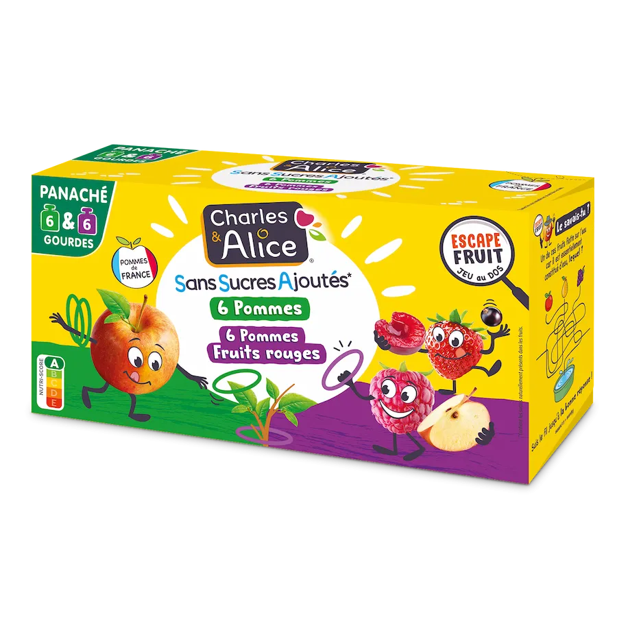 Charles et Alice - Gourdes - Pommes, P. Fruits rouges 